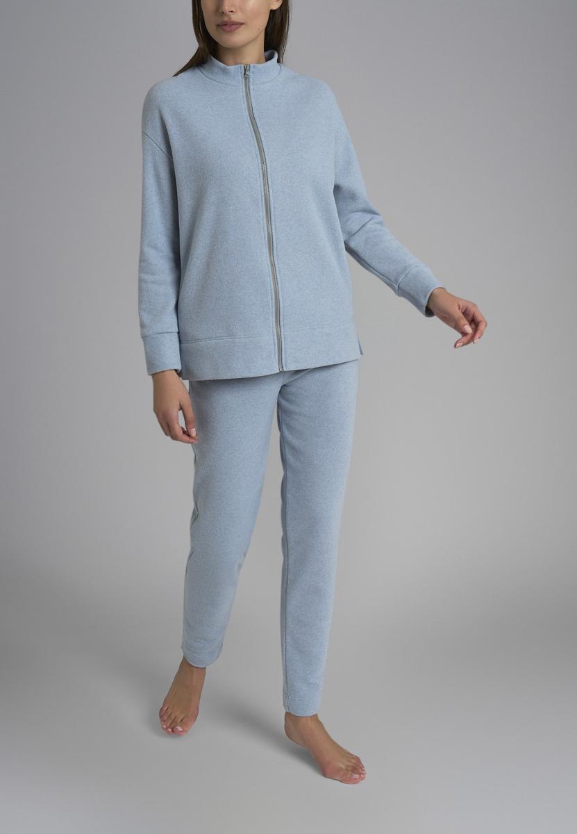 RAGNO Tuta Donna con Zip Morbida Pile ART. DR89NO-Azzurro