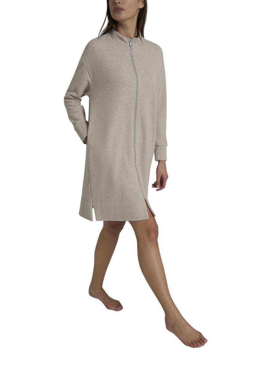 RAGNO Vestaglia Lunga Donna Zip Micropile ART. DR89NR-Beige