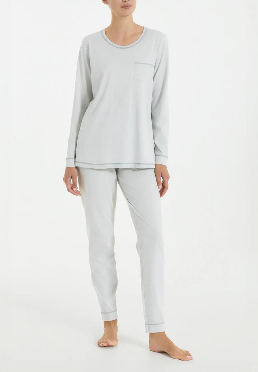 RAGNO Pigiama Donna Lungo Girocollo Cotone Jersey Leggero DT30NQ-Polvere