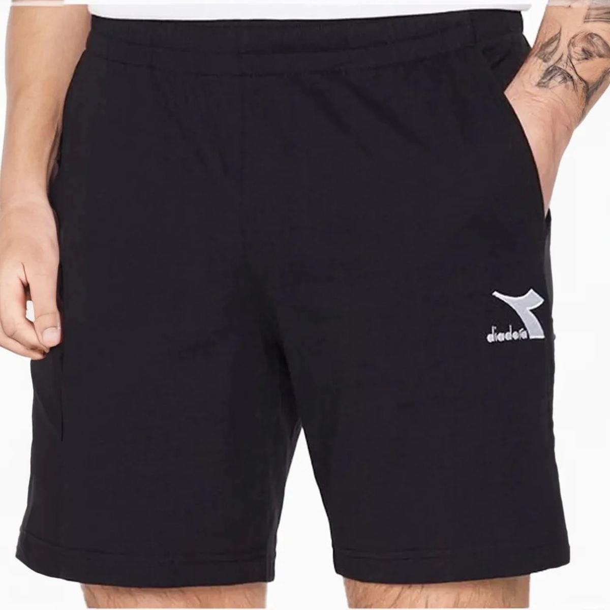 DIADORA SHORTS CORE PANTALONCINI UOMO COTONE JERSEY SPORT RELAX BOXER 102.179760-Nero