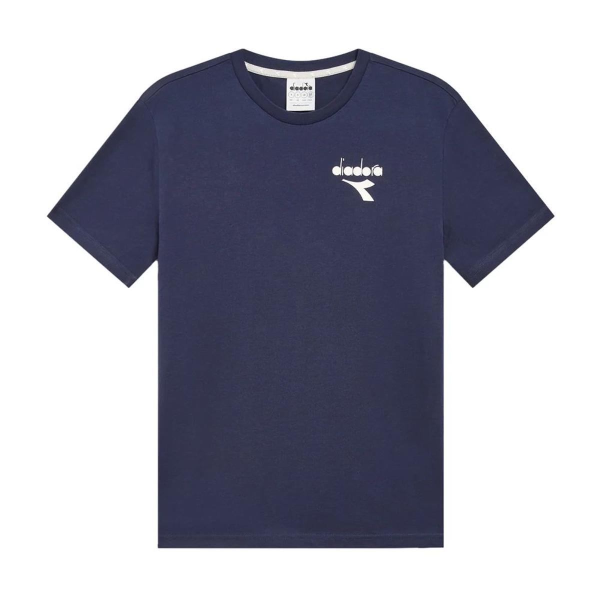 Diadora T-Shirt SS Ess. Sports IV T-Shirt Uomo (Pacco da 1)-Blu