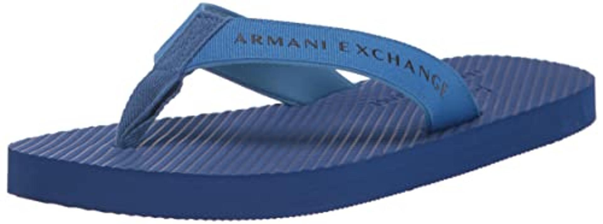 Armani Exchange Suola in Gomma Stampata, Logo Laterale, Infradito Uomo