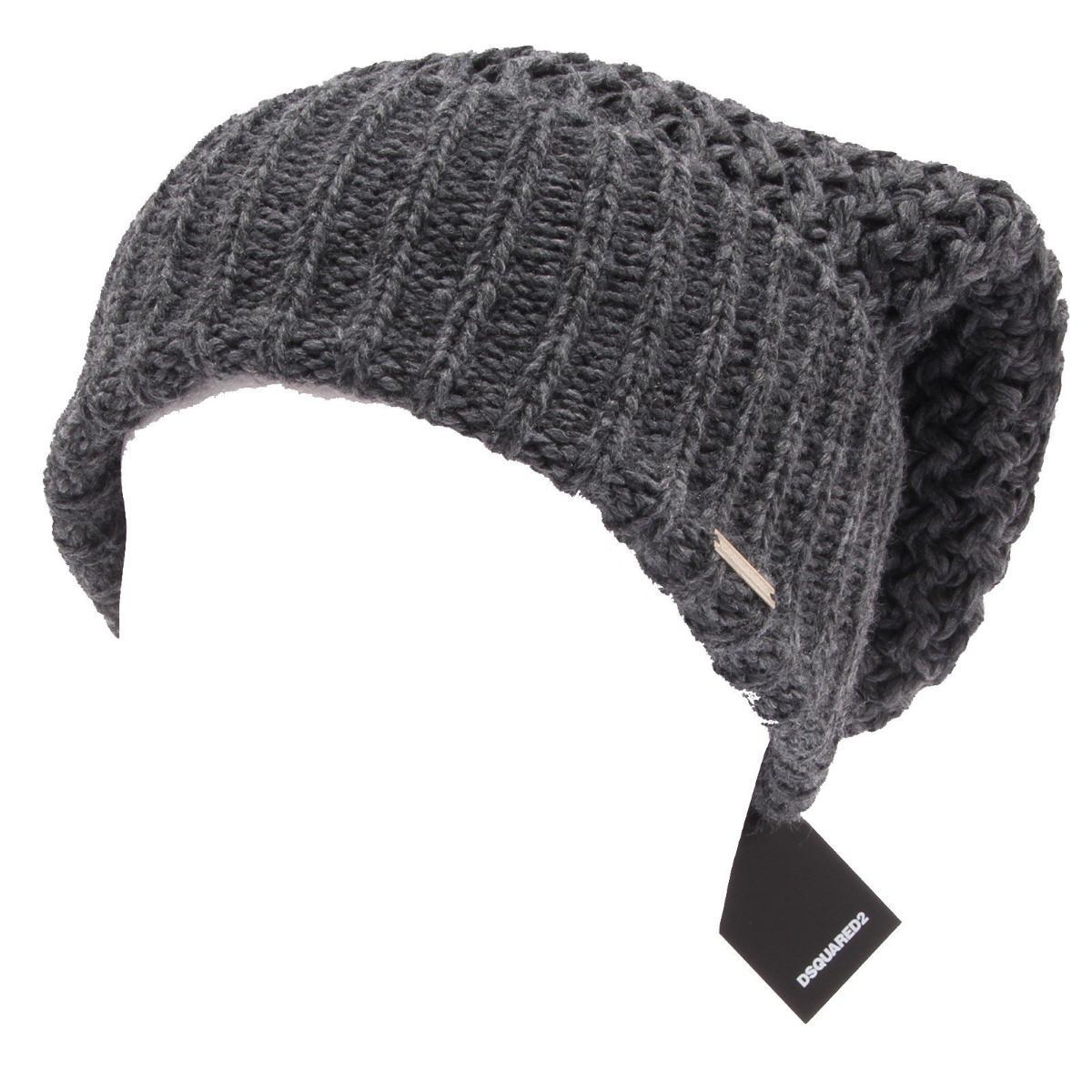 DSquared 9397Q cuffia donna grigio grey berretto hat women-Grigio