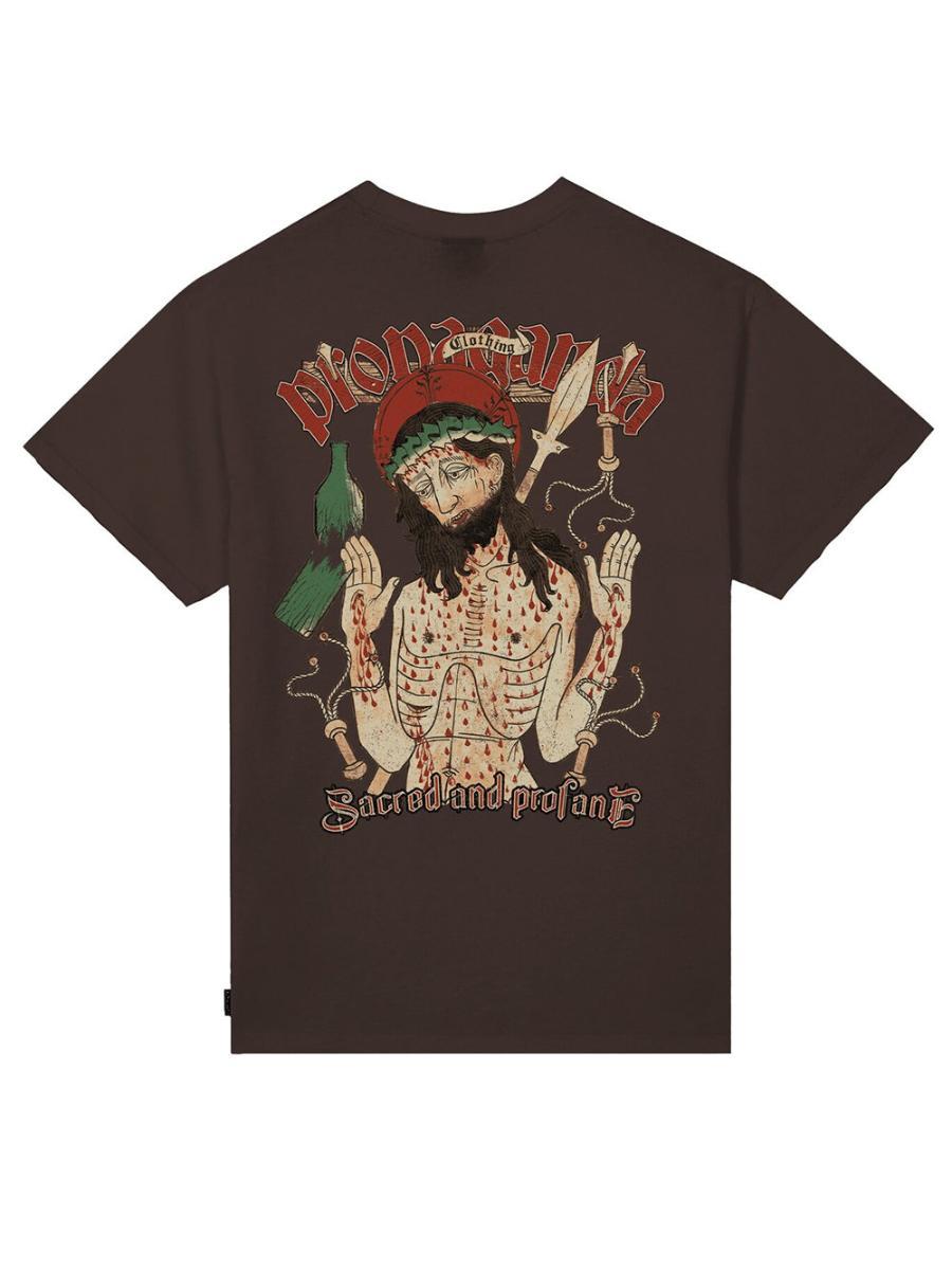 T-shirt Sorrow PROPAGANDA Uomo - Marrone-Marrone