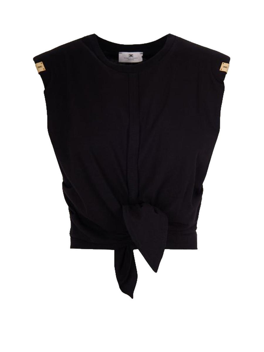 Elisabetta Franchi T-shirt Gesso MA01161E2-Nero