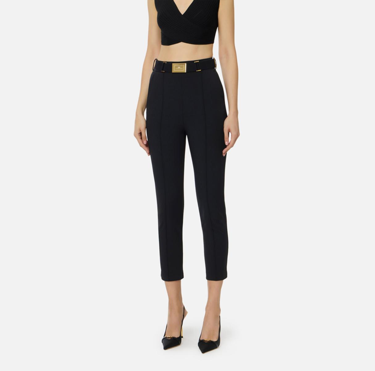 Elisabetta Franchi Pantalone Cacao PA13261E2-Nero