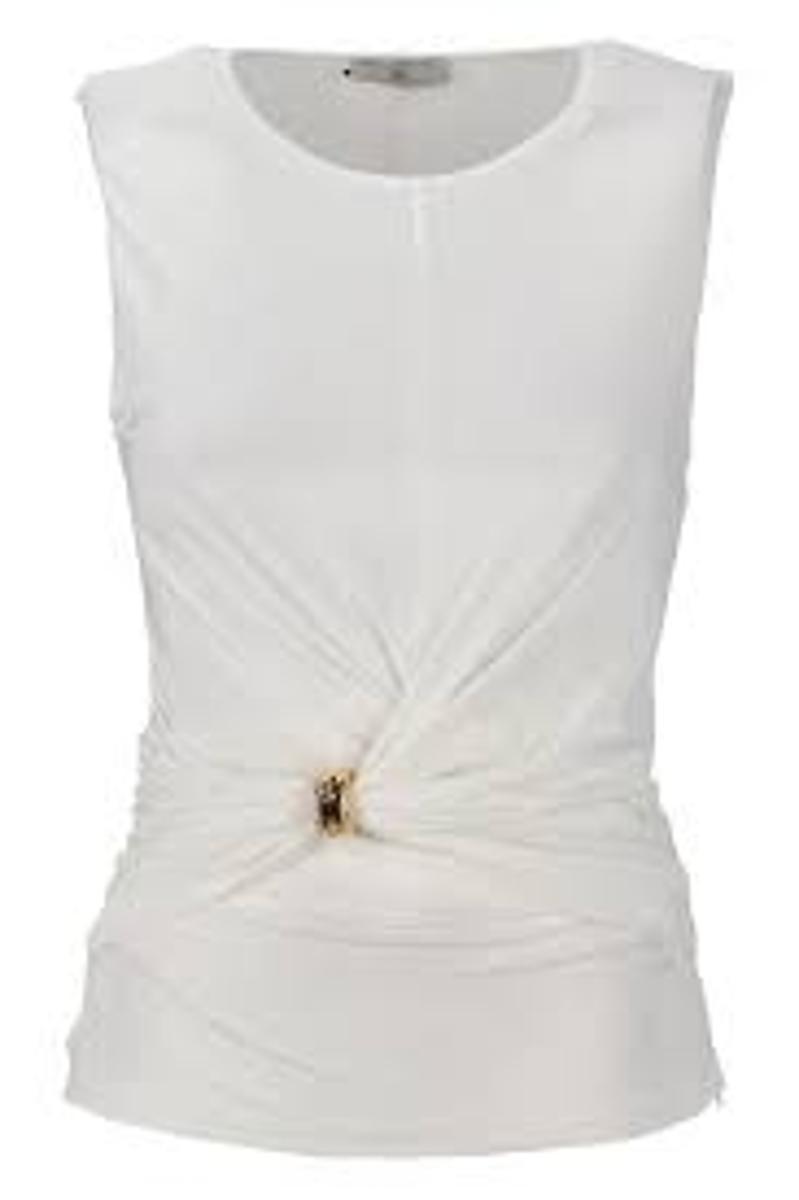 Elisabetta Franchi Top Avorio TO03761E2-Avorio