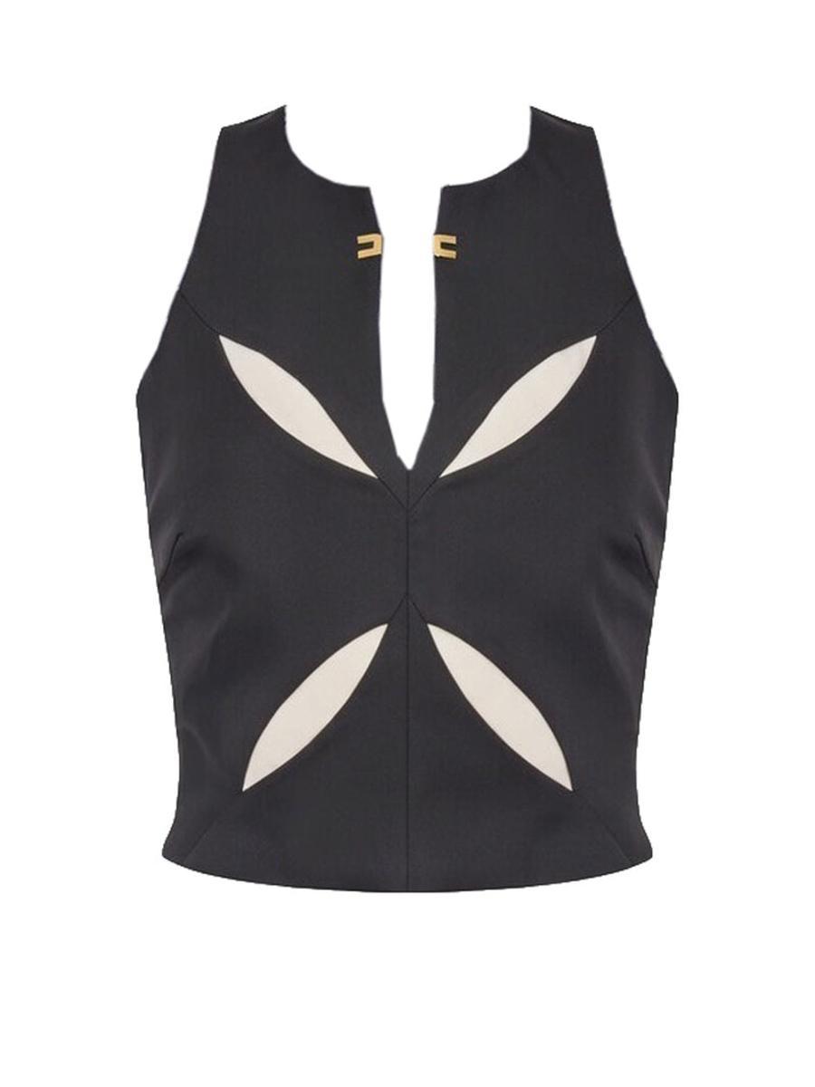 Elisabetta Franchi Top Nero/burro TO04761E2-NERO/BURRO