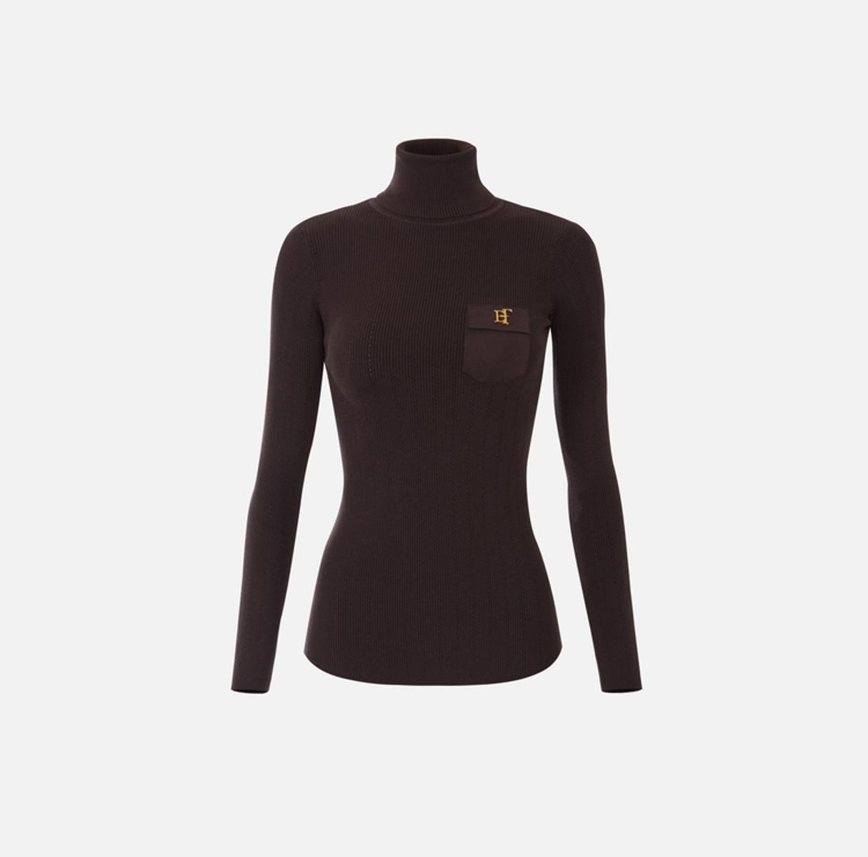Elisabetta Franchi Maglieria-DARK CHOCOLATE