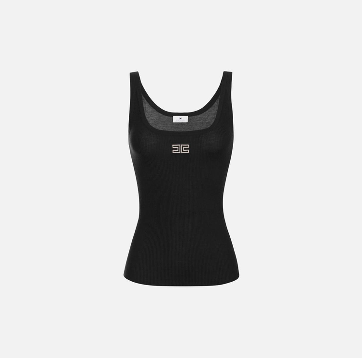 Elisabetta Franchi Top-NERO/BURRO