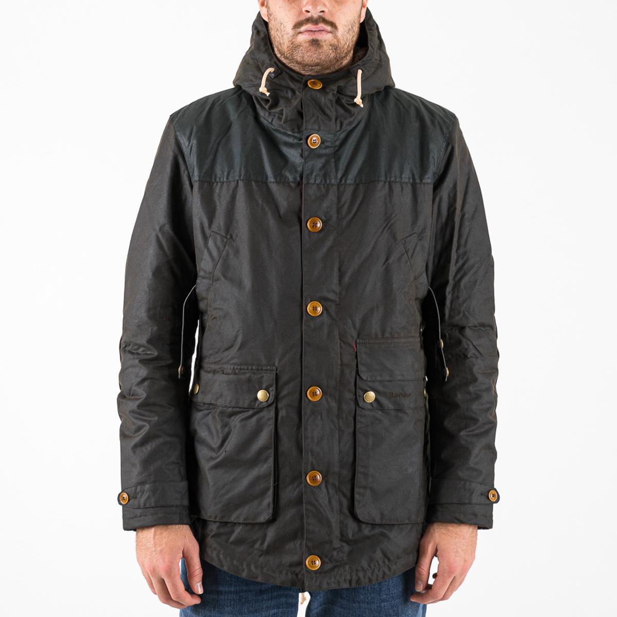 Barbour Ashby Wax Jacket Parka Game in Cotone Cerato MWX0698OL71 Colore Oliva