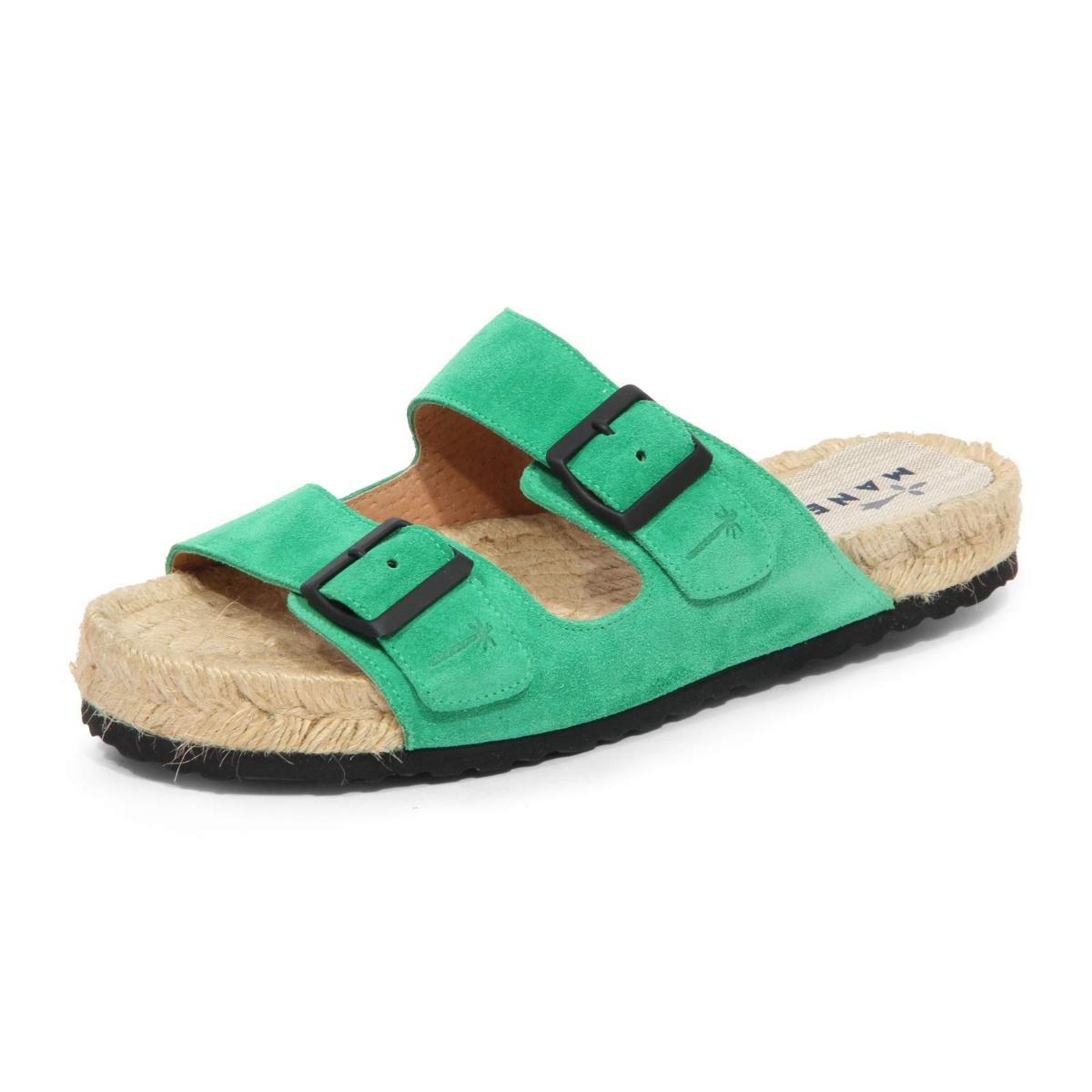 I1292 ciabatta donna MANEBI HAMPTONS woman slippers-Verde