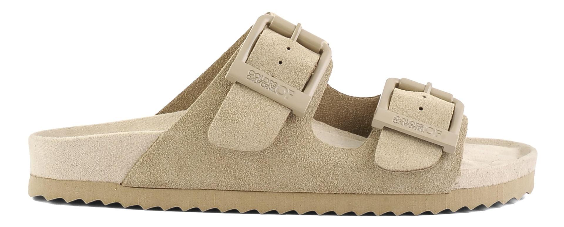 Colors of California Monocolor suede sandal TAN 36