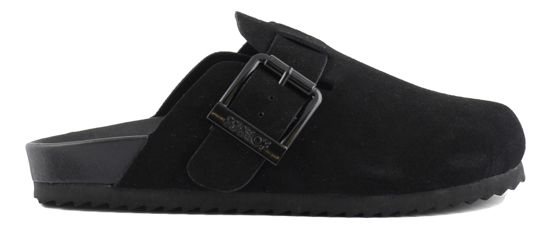 Colors of California Monocolor suede sabot MUD 36-Nero