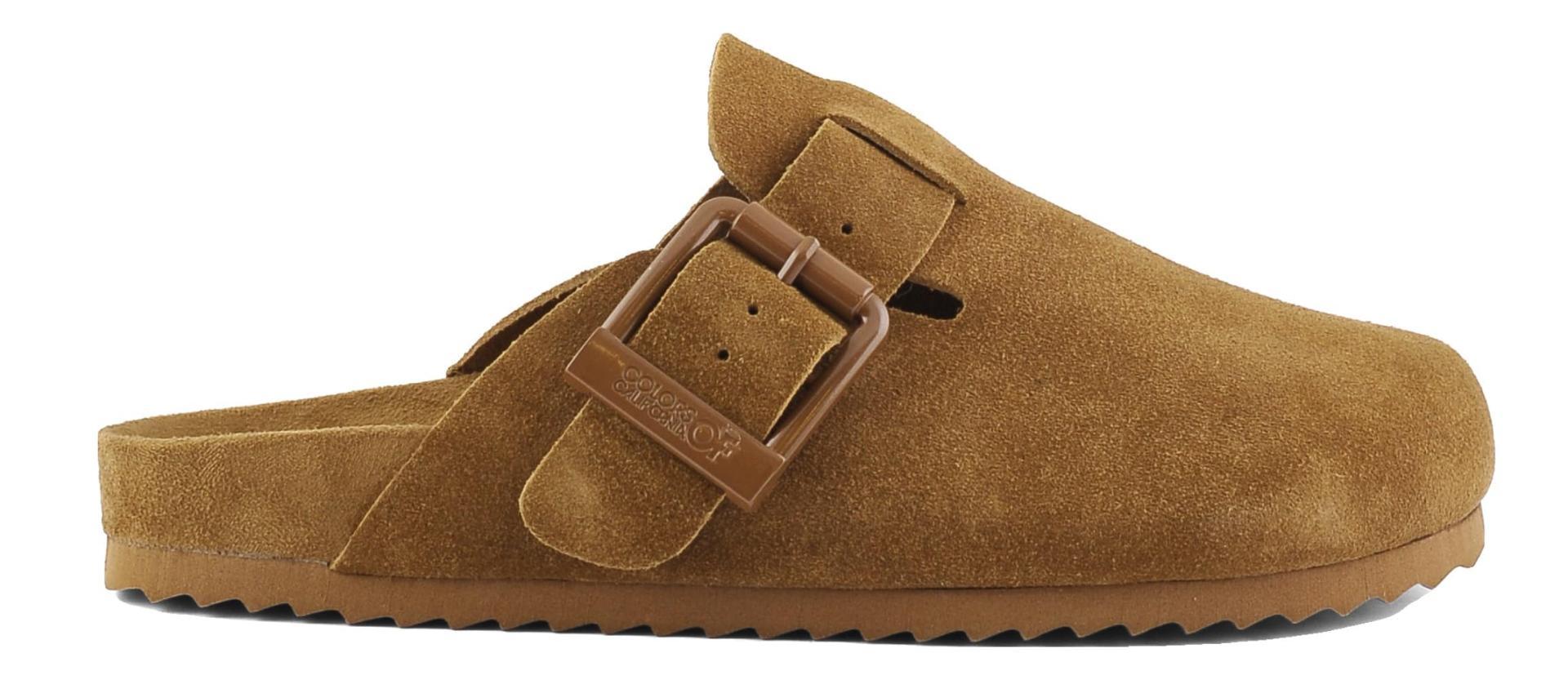 Colors of California Monocolor suede sabot MUD 36-Marrone