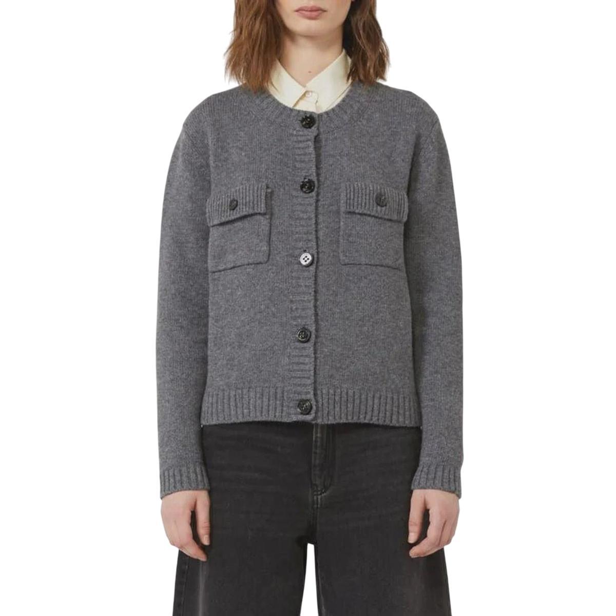 Cardigan Donna Olbia in maglia grigio scuro