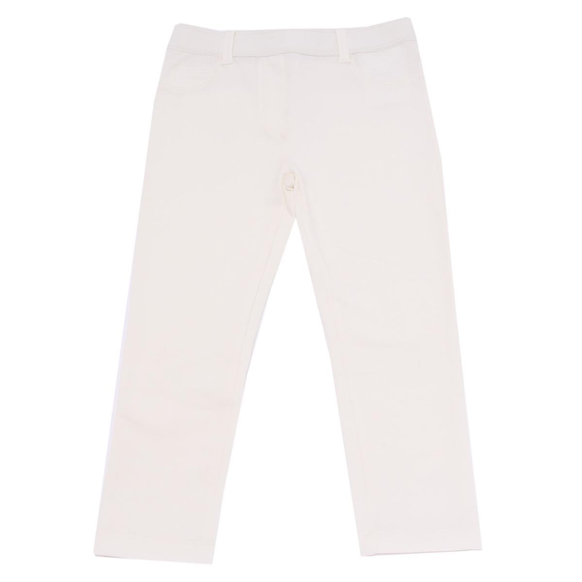7656Y pantalone bimba GIRL MONCLER white leggings cotton trouser pant-Bianco