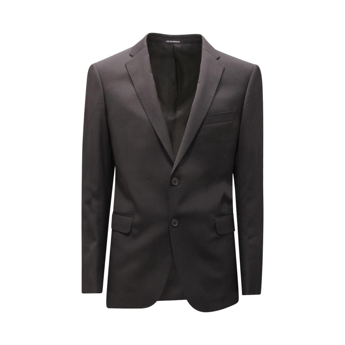 9124AP abito uomo EMPORIO ARMANI M LINE man wool suit black