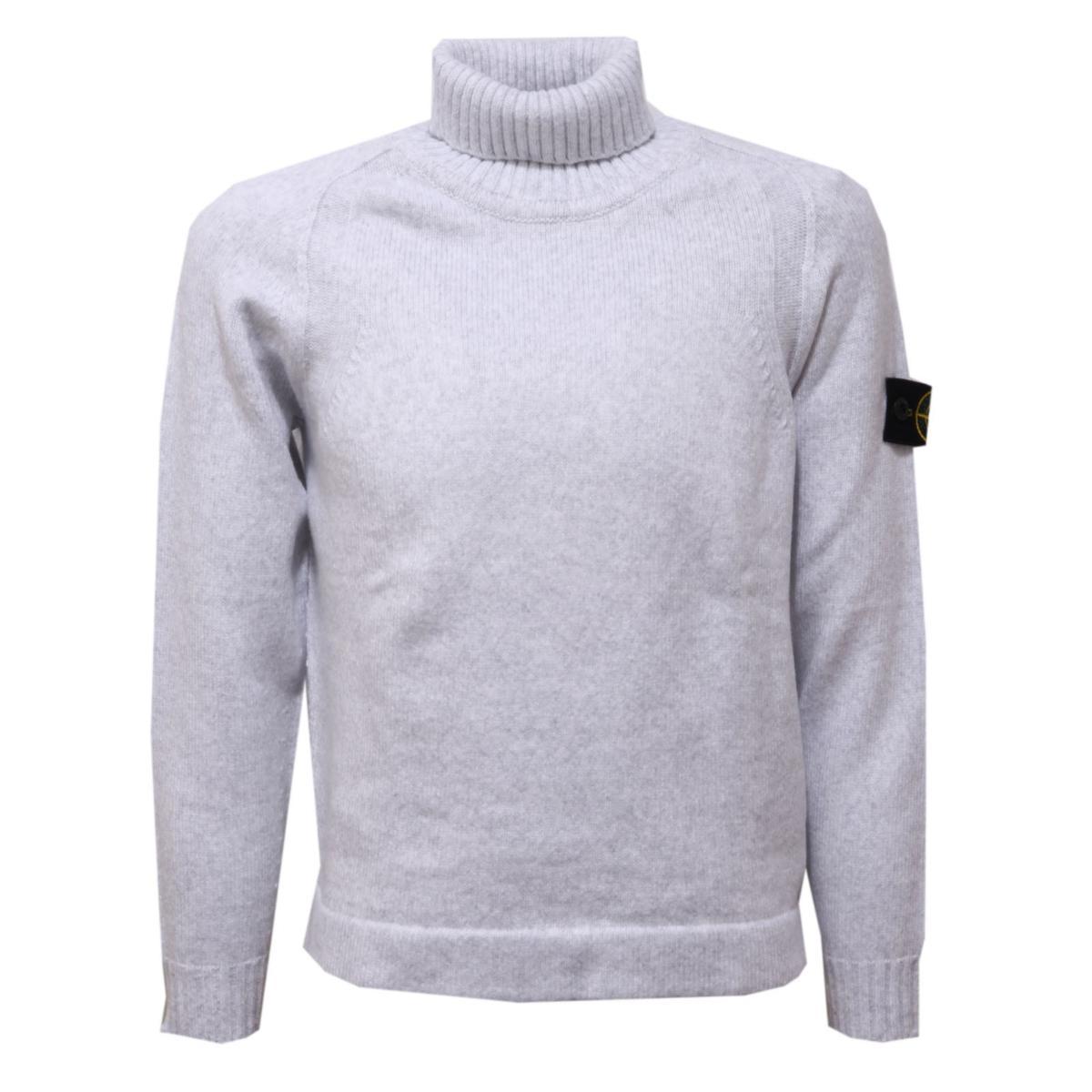 Stone Island 4807AC Dolcevita Bimbo Boy Junior Light Grey Sweater