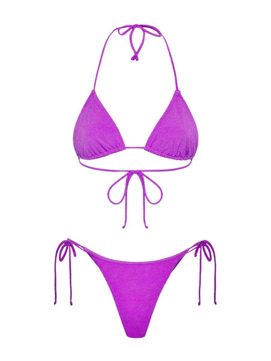Costume bikini con triangolo e slip regolabile EFFEK Donna - Viola