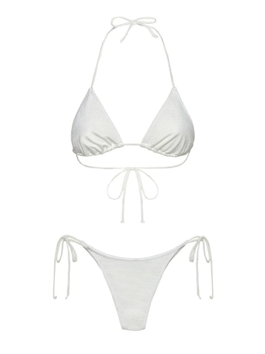 Costume bikini con triangolo e slip regolabile EFFEK Donna - Bianco-Bianco