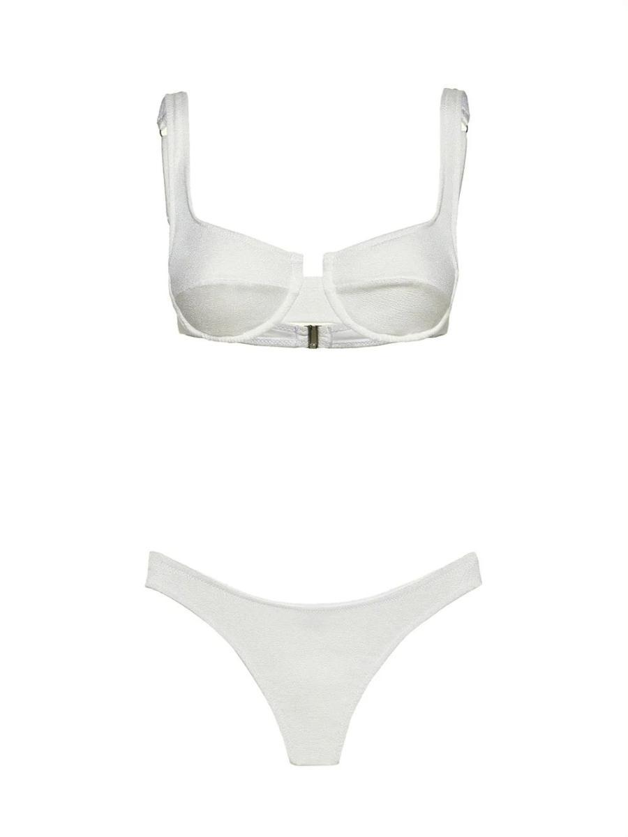 Costume bikini con reggiseno ferretto e brasiliano fisso EFFEK Donna - Bianco-Bianco