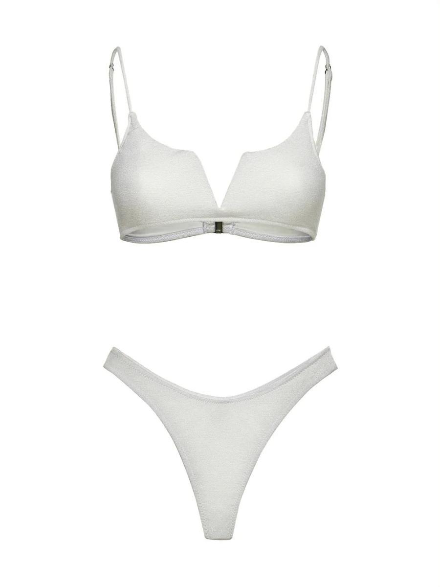 Costume bikini con top fisso e americano fisso EFFEK Donna - Bianco
