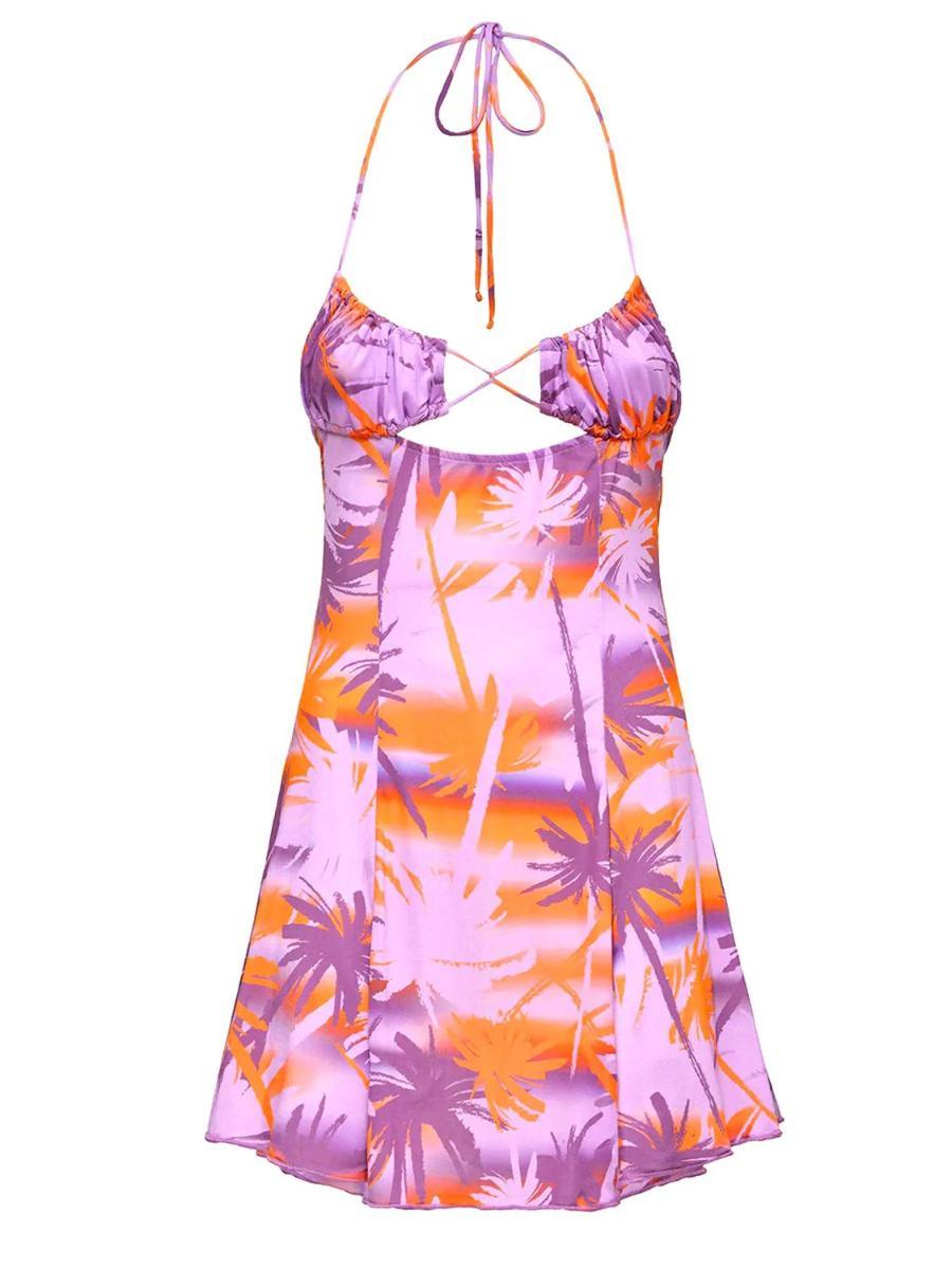 Vestito Corto Donna Me Fui Fantasia-Multicolore