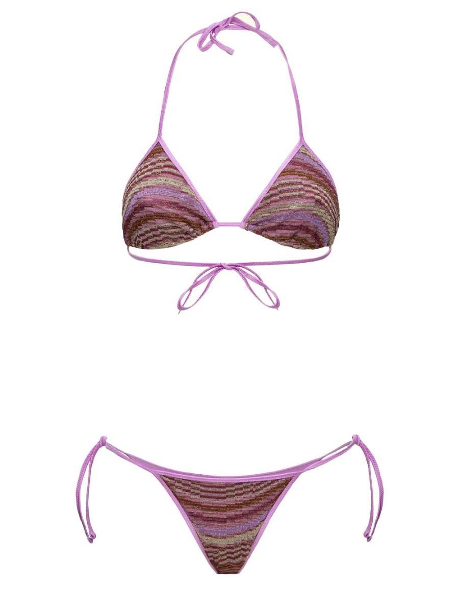 F**K Bikini Donna Triangolo con Slip Regolabile Multicolor SW0650-MC
