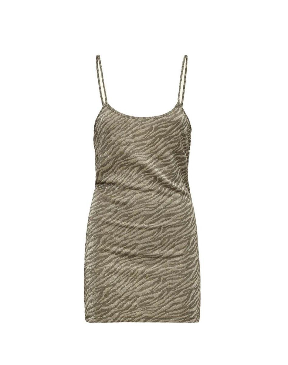 VESTITO FUORI ACQUA IN LUREX - VERDE MILITARE-Verde