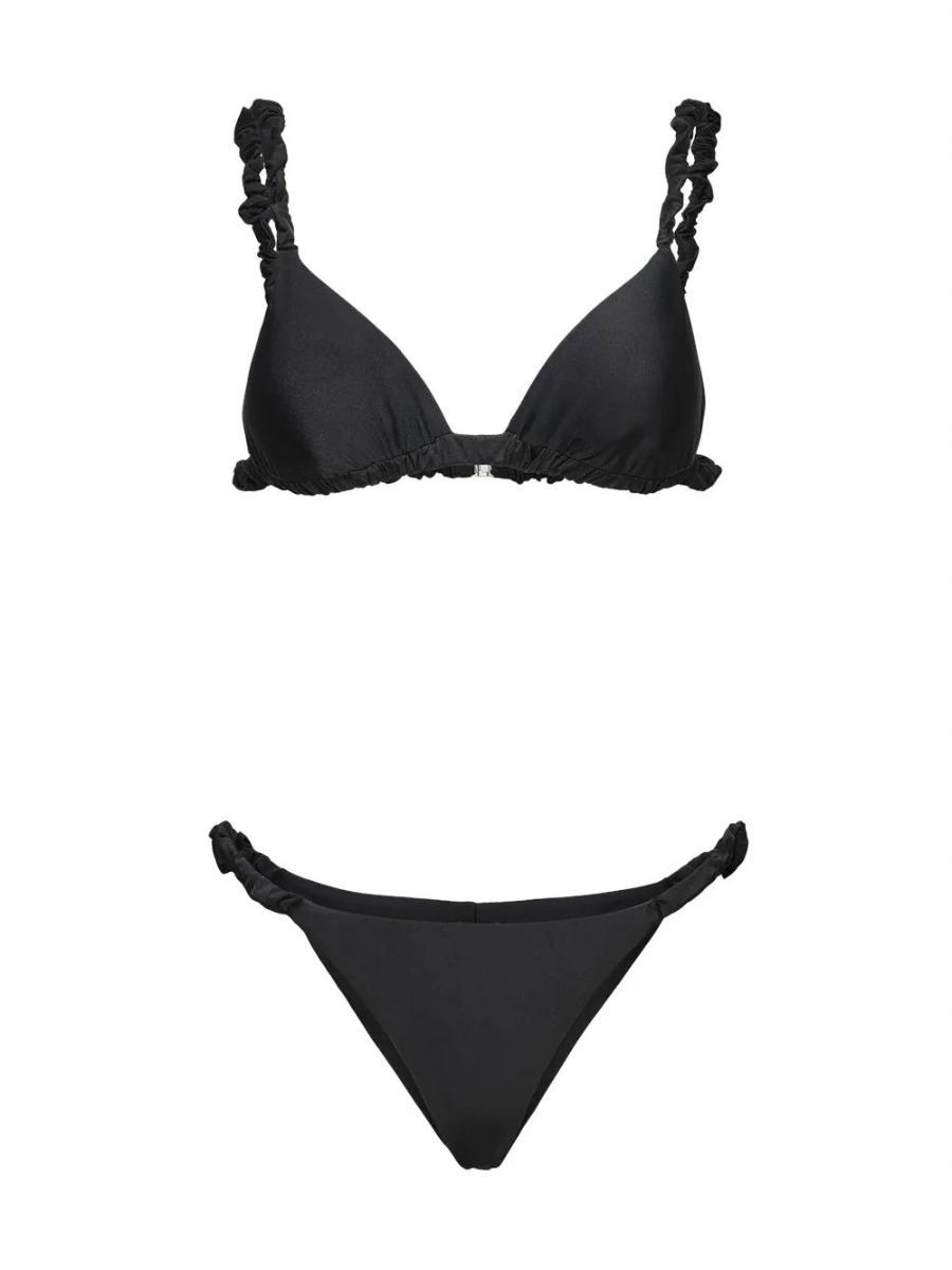 Costume bikini con triangolo e slip fisso ME FUI Donna - Nero-Nero