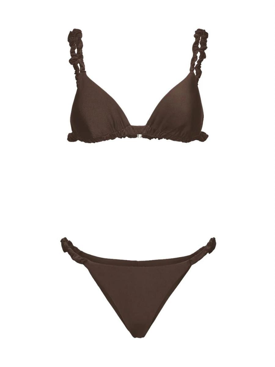 Costume bikini con triangolo e slip fisso ME FUI Donna - Marrone