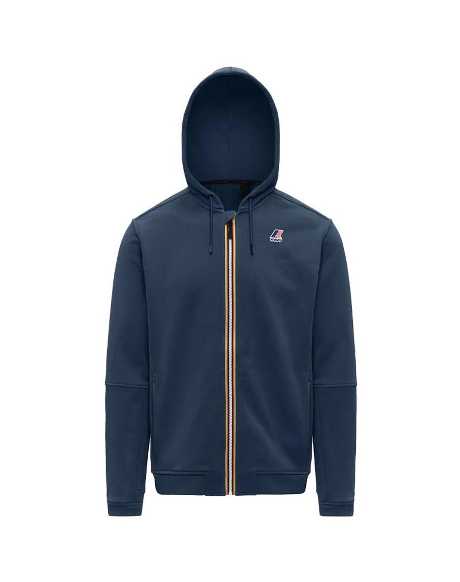 FELPA UNISEX CON CAPPUCCIO " PROSPER POLY COTTON " - BLUE INSIGNA-Blu