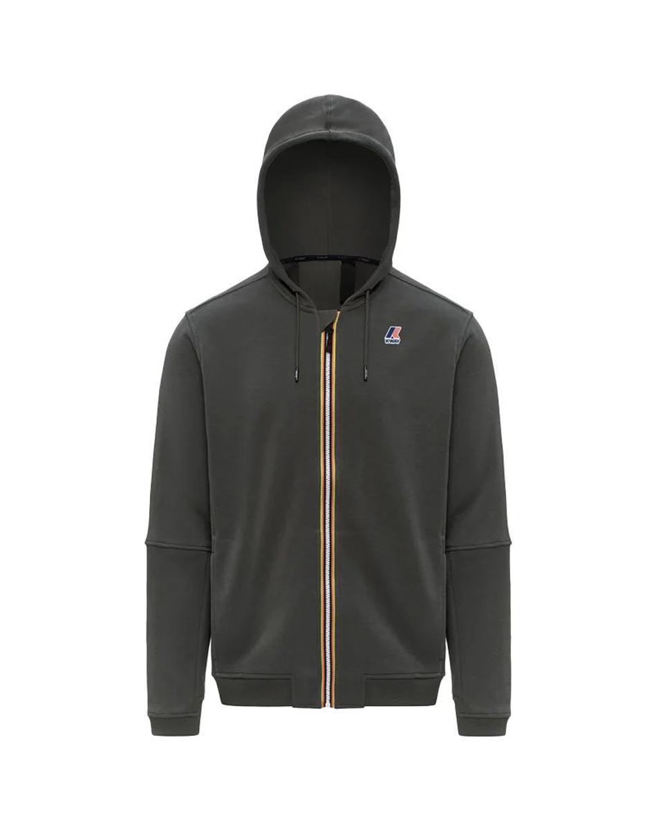 FELPA UNISEX CON CAPPUCCIO " PROSPER POLY COTTON " - GREEN BLACKISH