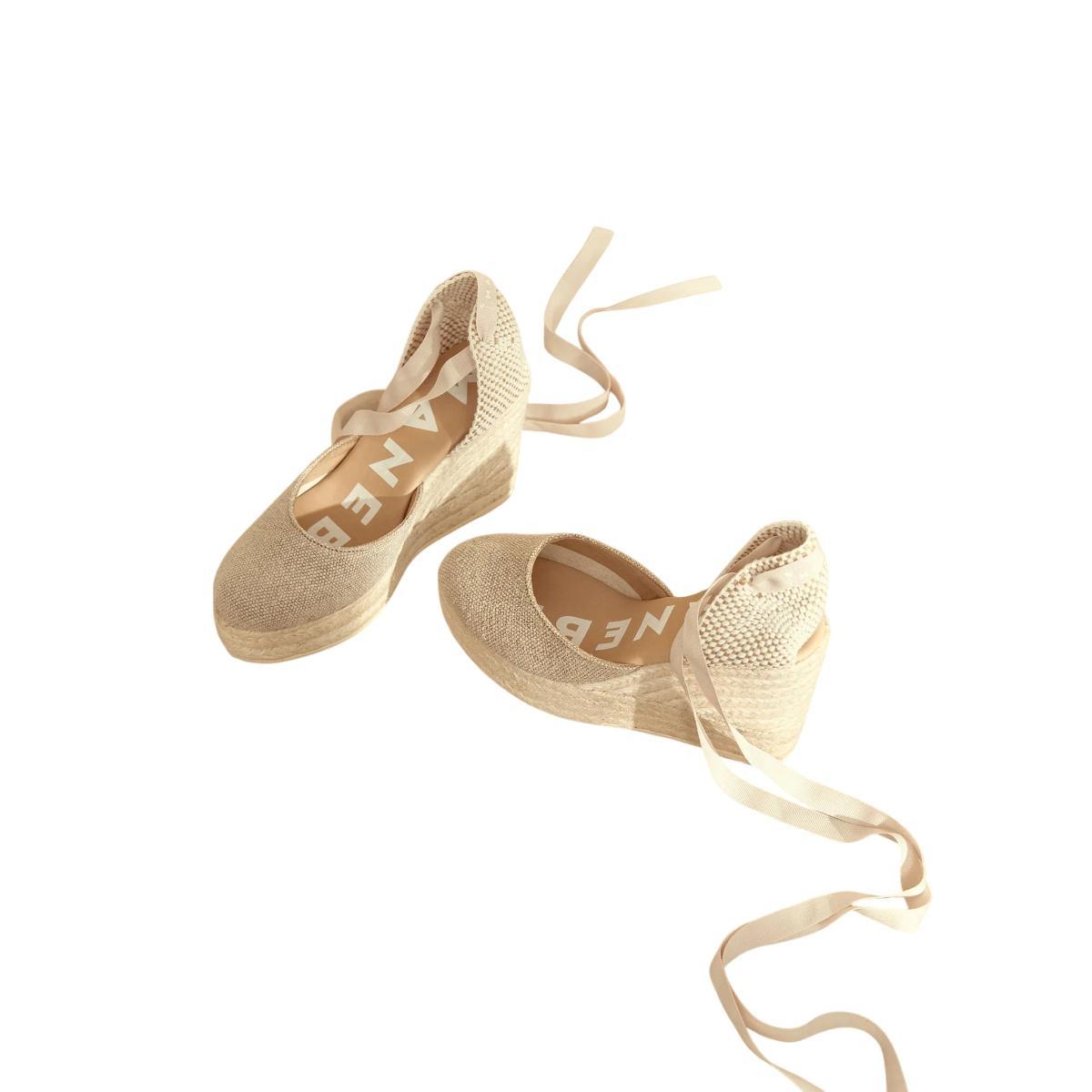 Espadrillas Donna con zeppa La Havana Beige-Beige