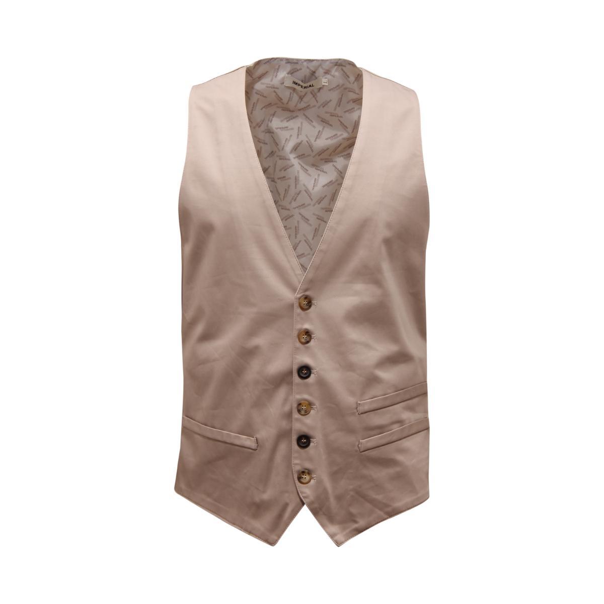 P0363 GILET UOMO IMPERIAL MAN COTTON WAISTCOAT DOVE GRAY