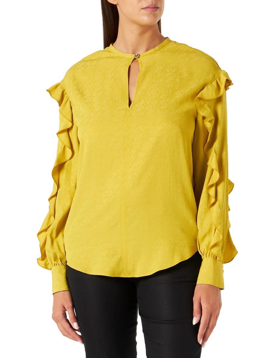 Pinko Belinda Blusa Crepe De Chine J Camicia da Donna-Multicolore