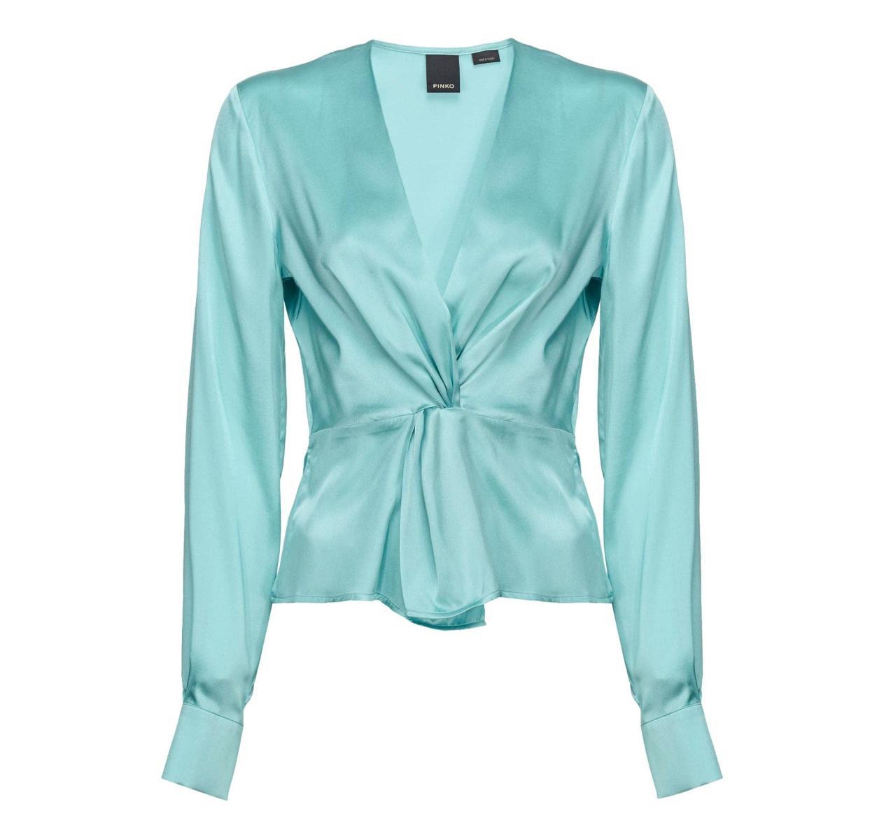 PINKO Blusa Donna in seta BARADERO Colore Verde