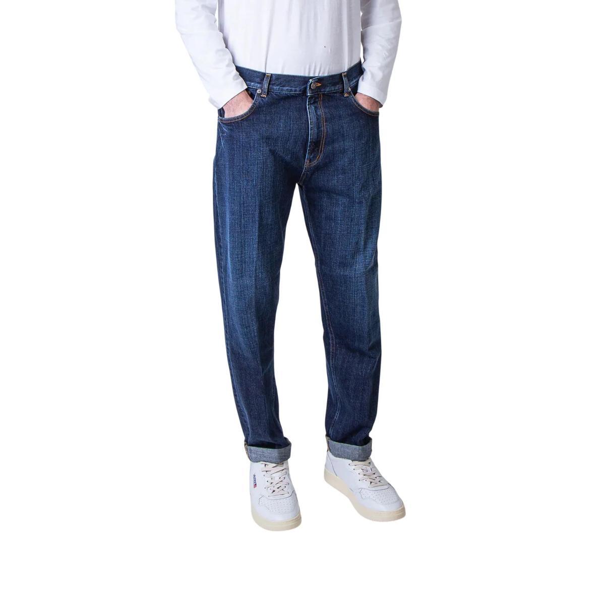Jeans blu scuro da uomo modello Ervin-Blu