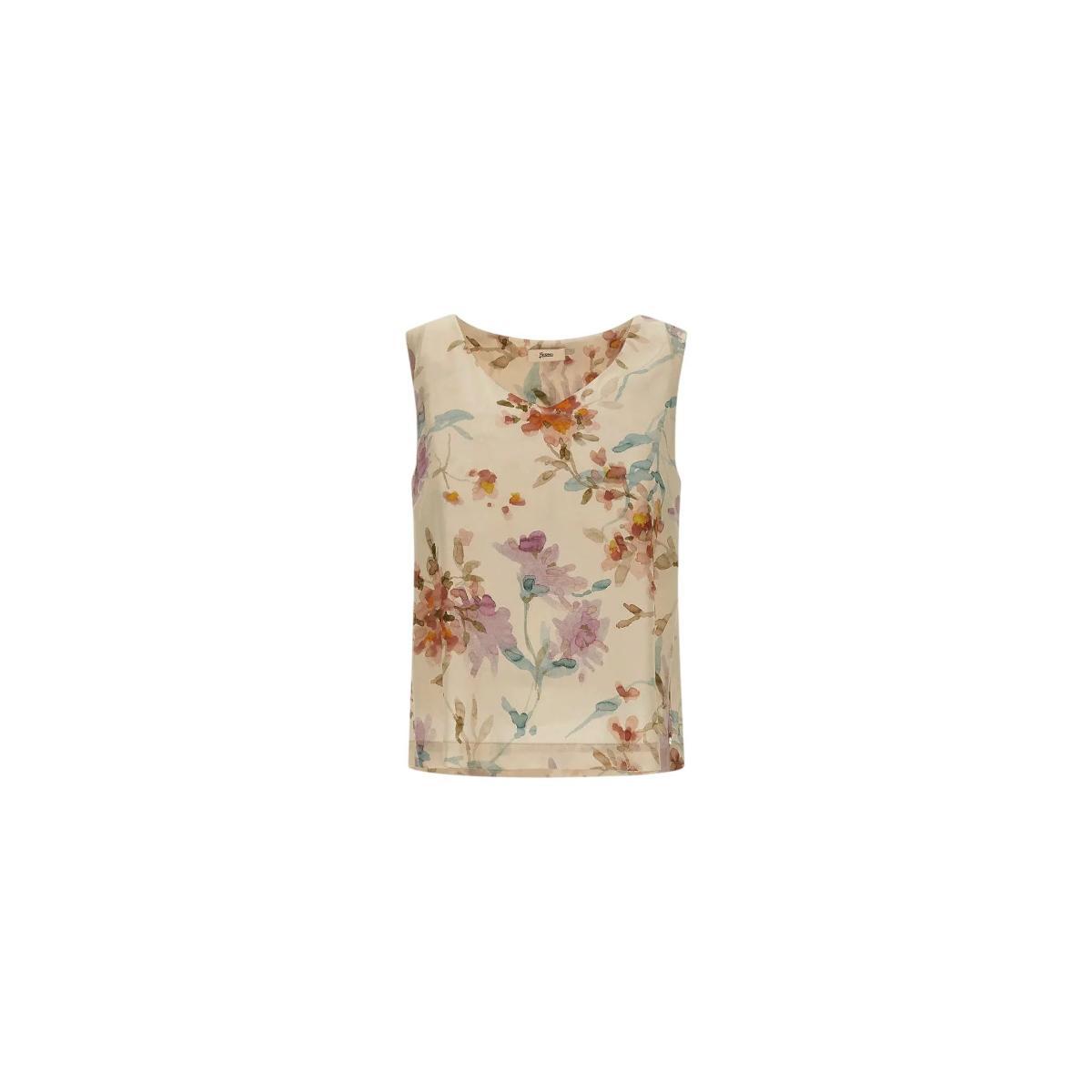 Blusa con Fantasia Floreale-Multicolore