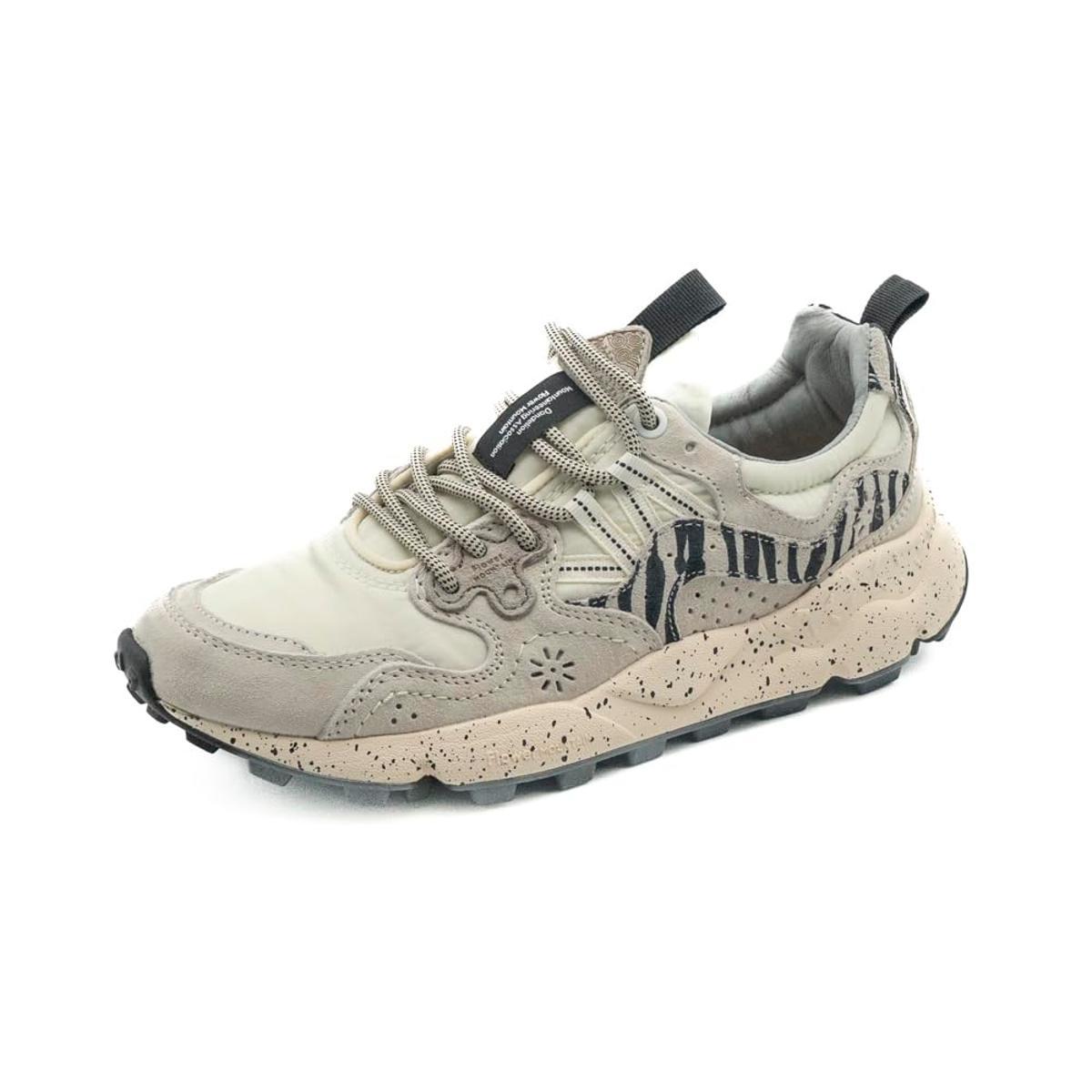 FLOWER MOUNTAIN Scarpe Donna YAMANO3 Suede Nylon LOFFWHTBLK PE26