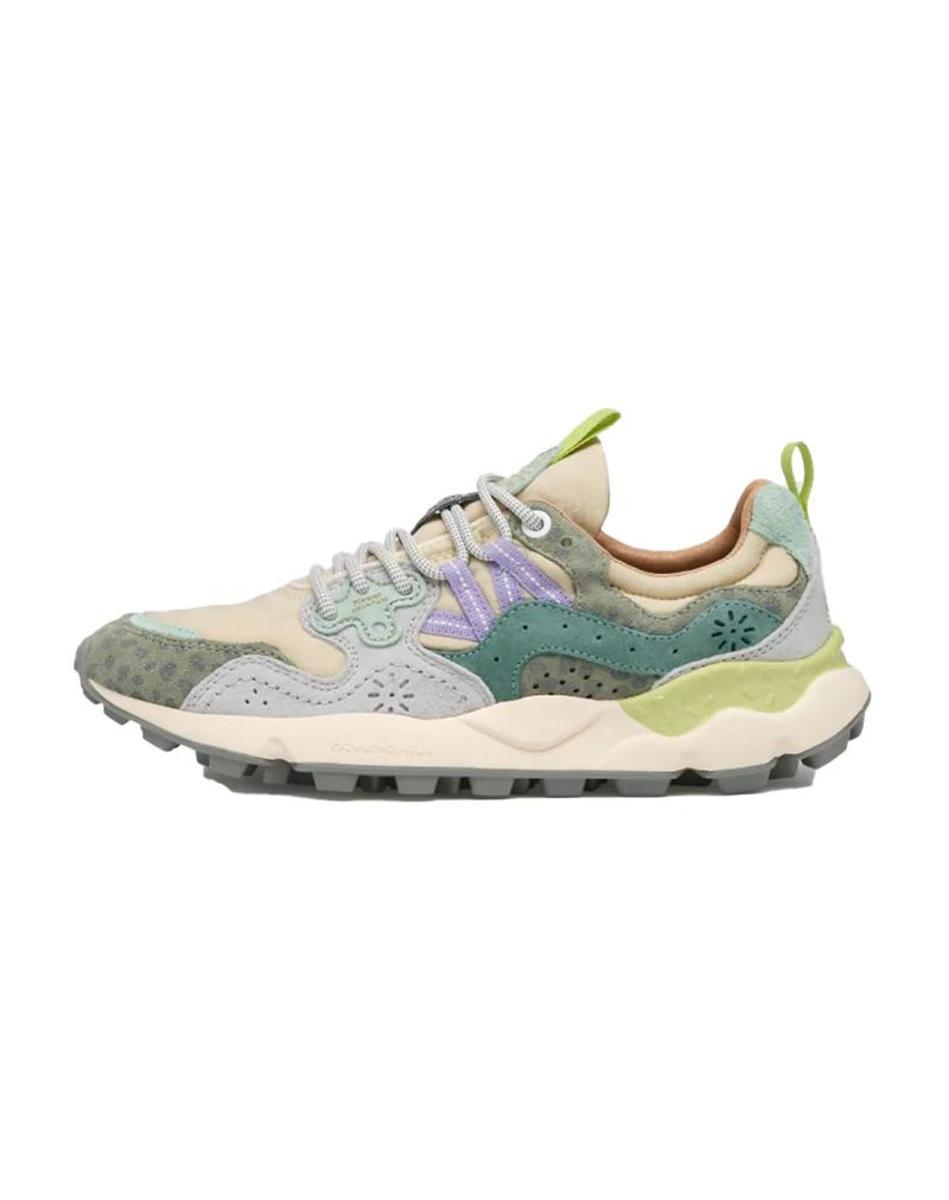 FLOWER MOUNTAIN Sneaker YAMANO 3 W - Animalier Taupe/Green Bottle