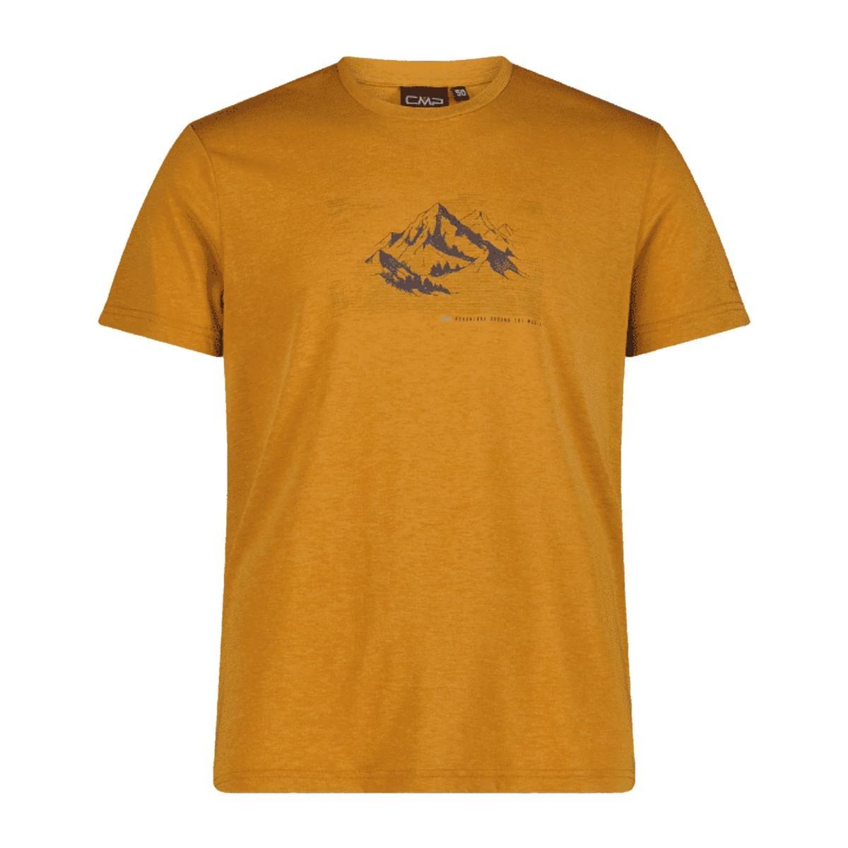 CMP T-shirt DriRelease Cotton Regola Temperatura Asciugatura Rapida-Giallo