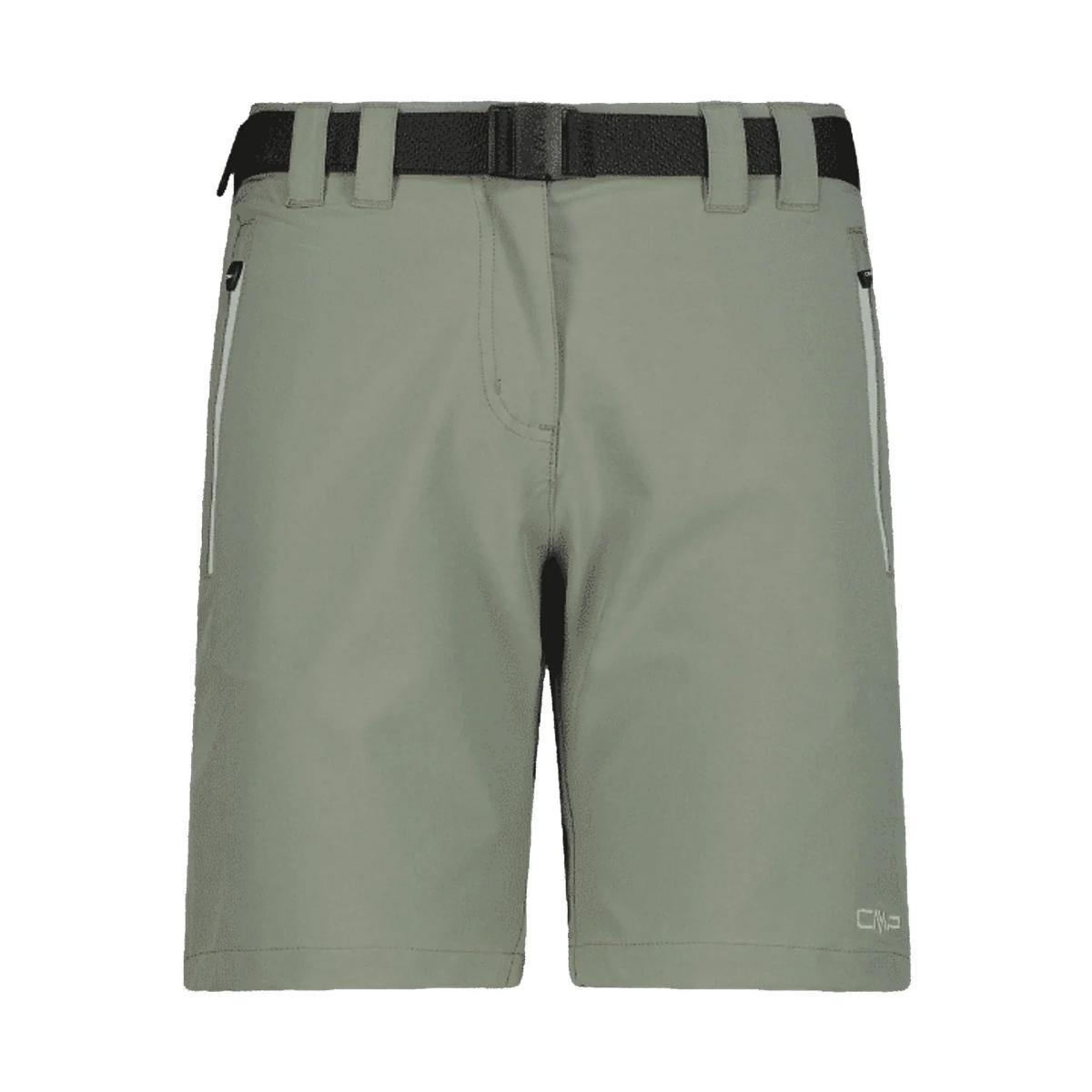 CMP Bermuda da trekking da donna con cintura e Dry Function-Verde