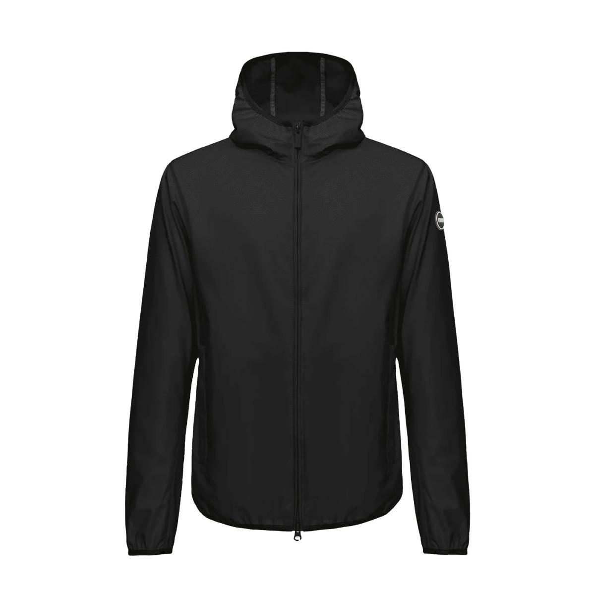 COLMAR Giacca Uomo Leggera con Cappuccio Softshell-Nero
