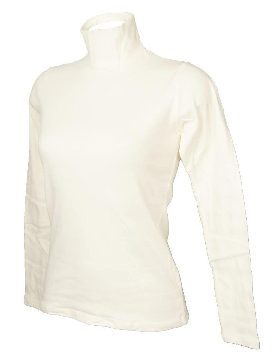 RAGNO Lupetto Mezzo Collo Donna Maglia Manica Lunga Caldo Cotone Articolo 07452K-Avorio