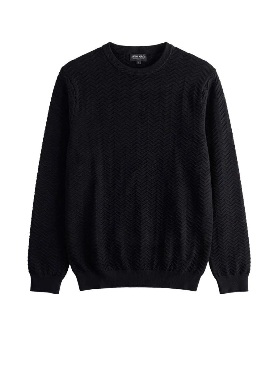 Antony Morato Mmsw01611 Maglione Uomo-Nero