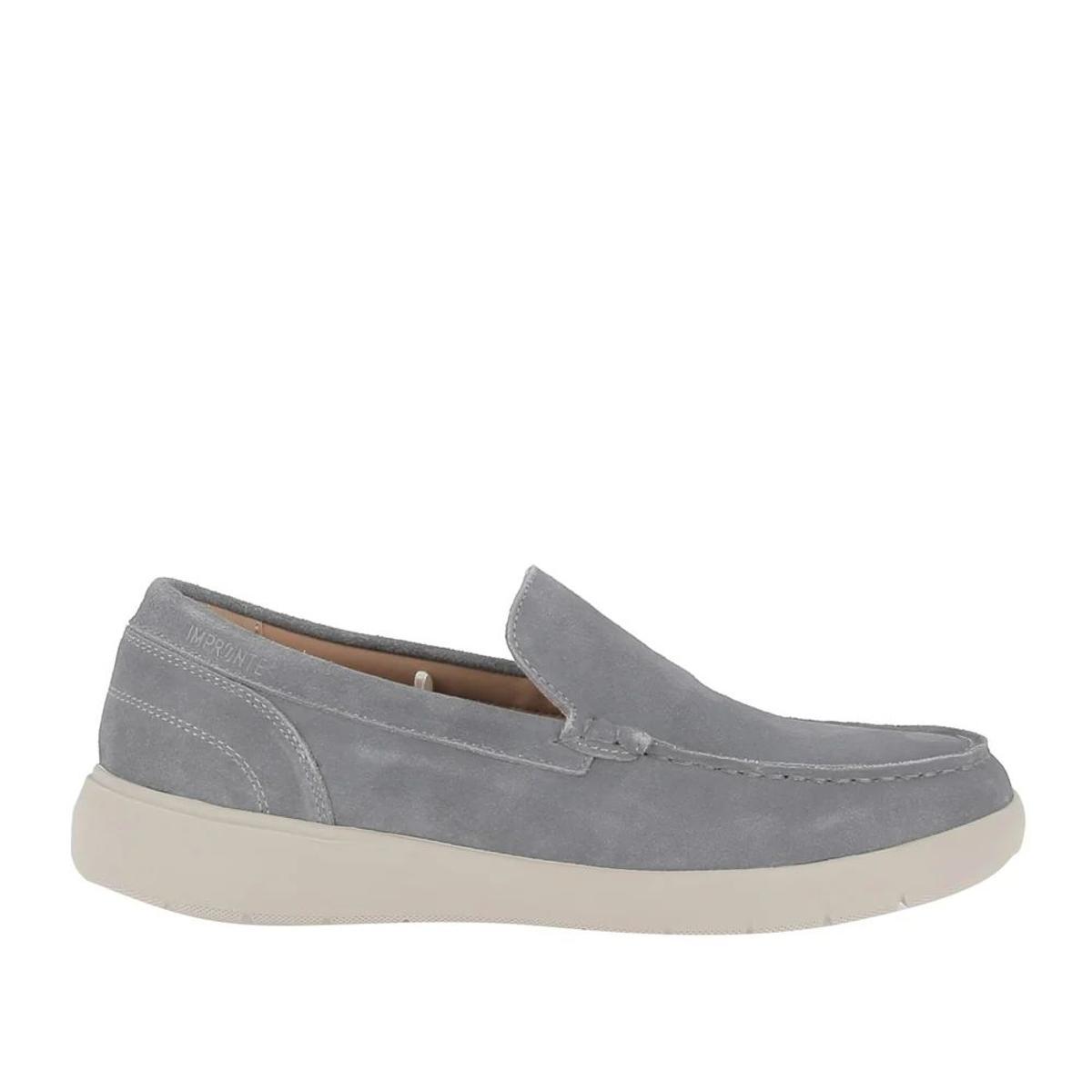 Impronte Stucky Moc Mocassino Uomo in Scamosciato Beige-Blu