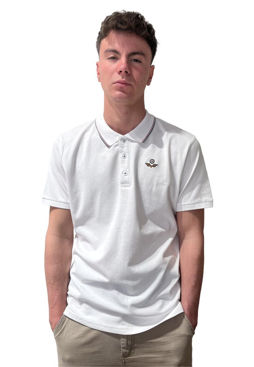 Polo Uomo Mezza Manica Cotone Piquet ARMATA DI MARE 53521067-Bianco