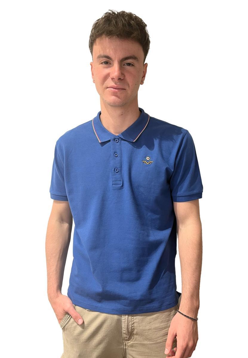 Polo Uomo Mezza Manica Cotone Piquet ARMATA DI MARE 53521067-Bluette